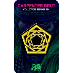 CARPENTER BRUT - ENAMEL PIN (NEON YELLOW)